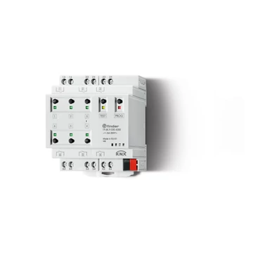 FINDER KNX kapcsolóaktor, multifunkciós, 6x, 16A, 29V, 4000W, kalapsínre, 4M, 19.sorozat (196K90304300) (19.6K.9.030.4300)