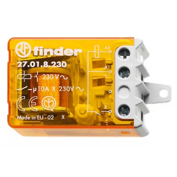 FINDER Léptető (impulzus) relé, csavarozható, 230VAC/10A, 1váltó (270182300000) (27.01.8.230.0000)