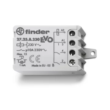 FINDER Léptető (impulzus) relé, csavarozható, 2 záró, 10 A 230 V/AC 2300 VA (272582300000) (27.25.8.230.0000)