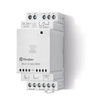 FINDER Áramfelügyeleti relé, 1 váltóérintkező 10 A, reset bemenet, tápfeszültség: (24…240)V AC/DC, max. felügyelt áram: 16 A (600 A) (70510240N032) (70.51.0.240.N032)