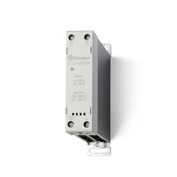 FINDER SSR relé, 15 A, kapcsolási feszültség (max.): 305 V/AC (771190248250) (77.11.9.024.8250)