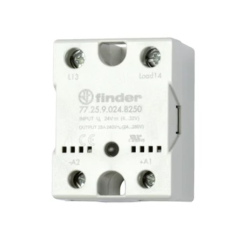 FINDER SSR relé, 24VDC/3-32VDC, 25A, 1fázisú (772590248250) (77.25.9.024.8250)