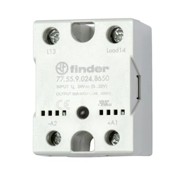 FINDER SSR Relé, 24VDC, 50A, 400VAC, 1fázisú, 1NO (775590248650) (77.55.9.024.8650)