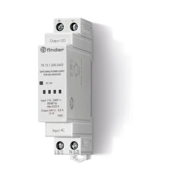 FINDER Tápegység, 12W, 24VDC, 0.5A (781212302402) (78.12.1.230.2402)