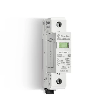 FINDER Túlfeszültség levezető, C fok, 275V, 1pol, 40kA, IP20 (7P2182751020) (7P.21.8.275.1020)