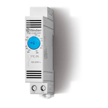FINDER Termosztát, -20-+40fokC ipari 1z 35mm sínre mech. hűtésre (7T8100002301) (7T.81.0.000.2301)