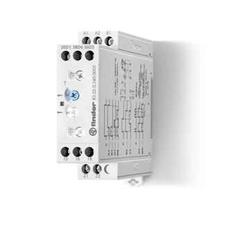 FINDER Időrelé, 8 funkc., 8 időtartomány max. 10 nap, 2 váltóérintkező 12 A, tápfesz.: (24...240) V AC/DC (830202400000) (83.02.0.240.0000)