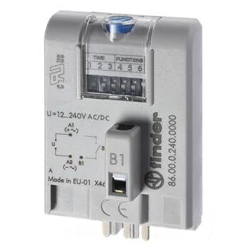 FINDER Univerzális időzítő modul, 240VAC/DC, 50ms-100h, 60-ashoz (860002400000) (86.00.0.240.0000)