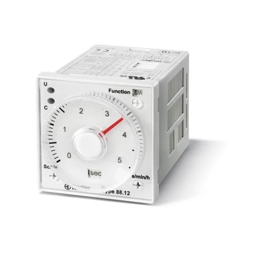 FINDER Homloklapra szerelhető időrelé, multifunkc., 24-48V/DC/24-240V/AC0-100h (881202300002) (88.12.0.230.0002)