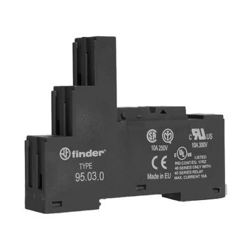 FINDER Relé foglalat, 40.31 reléhez szerlapra, fekete (95030) (95.030)