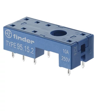 FINDER Relé foglalat, 3é. 40.52 reléhez, NYÁK-ba forr., kék (95152) (95.152)