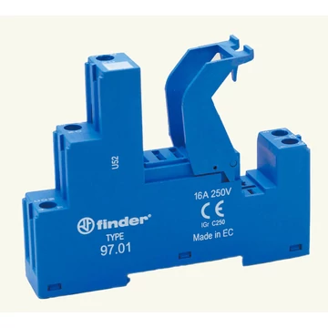 FINDER Relé foglalat, csavaros DIN (kalap)sín 35mm, 46.61 reléhez (9701) (97.01)
