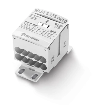FINDER Fővezetéki leágazó kapocs, 2be/10ki, 70mm2, IP20, 1P, 175A, csavaros, kalapsínre (9D0151750210) (9D.01.5.175.0210)