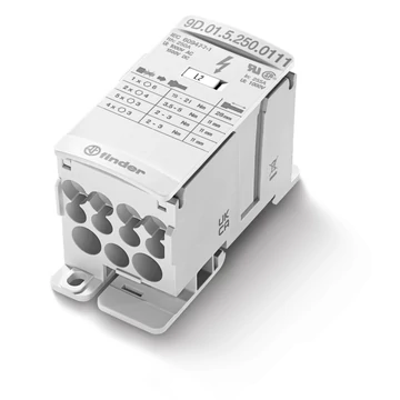 FINDER Fővezetéki leágazó kapocs, be/10ki, 120mm2, IP20, 1P, 250A, csavaros, kalapsínre (9D0152500111) (9D.01.5.250.0111)