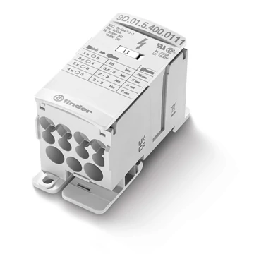 FINDER Fővezetéki leágazó kapocs, 1be/Xki, 400mm2, IP20, 1P, 400A, csavaros, kalapsínre (9D0154000111) (9D.01.5.400.0111)