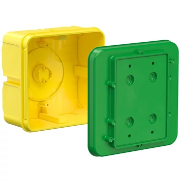 KAISER Elágazó és kötődoboz + előlap beton oldalfalazatba, 128 x 128 x 80 mm, IP3X (129502) (1295-02)