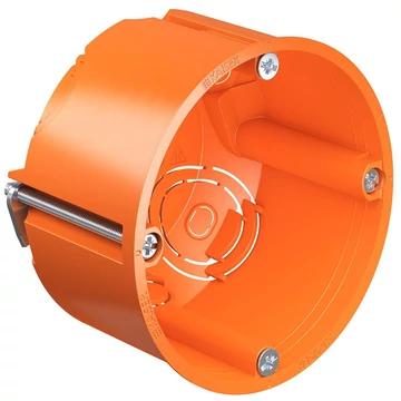 KAISER 68-as O-range® szerelvénydoboz üreges és gipszkarton falazatba, 49mm mély, 7-40mm lemezvastagsághoz, ömlesztett, IP3X (906332) (9063-32)