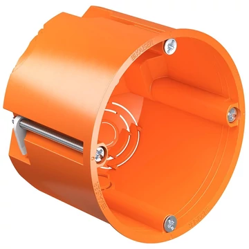 KAISER 68-as O-range® mélyített szerelvénydoboz üreges és gipszkarton falazatba, 62mm mély, 7-40mm lemezvastagsághoz, IP3X (906402) (9064-02)