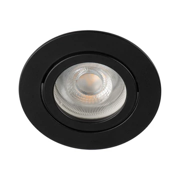 KANLUX DALLA DTO-B Dekorációs keret, Ø82mm, 12 AC; 12 DC; 220-240 AC, max 10W, Gx5,3/GU10, fekete (22436)