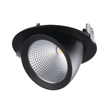KANLUX HIMA LED 23W-NW-B Kerek beltéri mélysugárzó lámpa, Ø190mm, 23W, 4000K, 2510lm, IP20, fekete (22842)