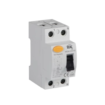 KANLUX KRD6-2/25/100 Életvédelmi relé, 2P KRD6-2, 25A, 230V AC (fírelé) (38722) (23187)