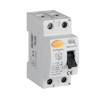 KANLUX KRD6-2/16/10-A Életvédelmi relé, 2P KRD6-2, 16A, 230V AC (fírelé) (38721) (23194)