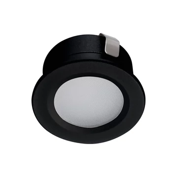 KANLUX IMBER LED CW B Dekorációs LED lámpatest, 12V DC, max 1W, 6500K, 30lm, Ø30mm, IP65, fekete (23525)