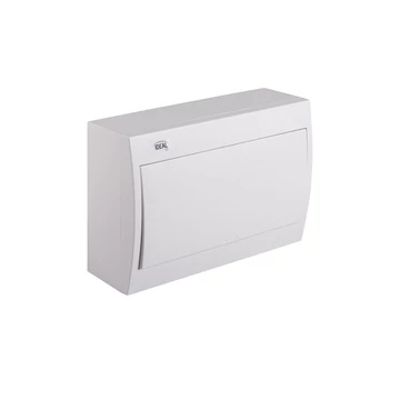 KANLUX KDB-S12P Falon kívüli elosztódoboz, 1x12P, 63A, 230/400V AC, 204x102mm, fehér (23624)