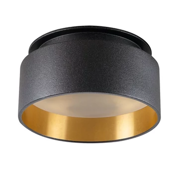 KANLUX GOVIK DSO-B/G Süllyesztett dekorációs keret, Gx5,3/GU10, max 10W, Ø80x60mm, IP20, fekete / arany (29232)
