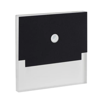 KANLUX SABIK LED PIR B-NW LED lépcsővilágító lámpatest, 12V DC, 75x23x75mm, mozgásérzékelővel, 0.8W, 4000K, 14lm, fekete (29858)