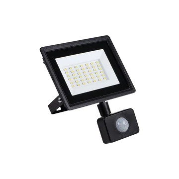 KANLUX GRUN NV LED-30-B-SE LED-es reflektor mozgásérzékelővel, Miledo, 30W, 4000K, 2650lm, 187x143x54mm, IP44, fekete (31399)