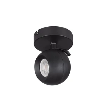 KANLUX GALOBA EL-1O B Fali-mennyezeti lámpatest, GU10, max 35W, PAR16, Ø100x150mm, fekete (33671)