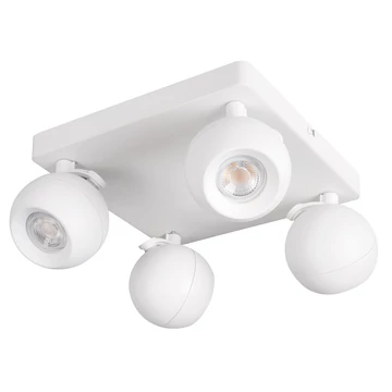 KANLUX GALOBA EL-4O W Fali-mennyezeti lámpatest, GU10, 4 x max 35W, PAR16, 125x240x240mm, fehér (33678)