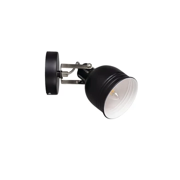 KANLUX DERATO EL-1O B-SR Fali-mennyezeti lámpatest, E14, max 8W, Ø110mm, fekete / ezüst (35640)