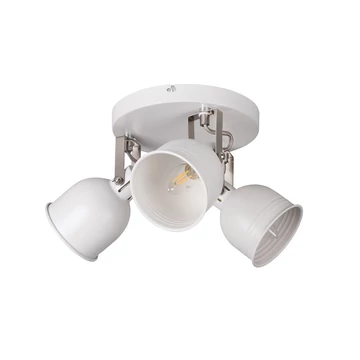 KANLUX DERATO EL-3O W-SR Fali-mennyezeti lámpatest, E14, 3 x max 8W, Ø110mm, 150x428x428mm, fehér / ezüst (35645)