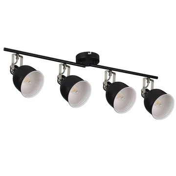 KANLUX DERATO EL-4I B-SR Fali-mennyezeti lámpatest, E14, 4 x max 8W, Ø110mm, 165x110x855mm, fekete / ezüst (35646)