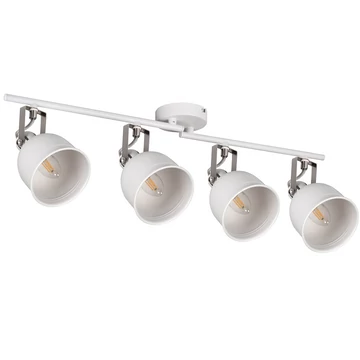KANLUX DERATO EL-4I W-SR Fali-mennyezeti lámpatest, E14, 4 x max 8W, Ø110mm, 165x110x855mm, fehér / ezüst (35647)
