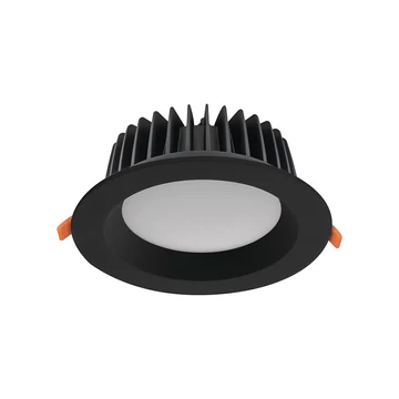 KANLUX TIBERI PRO 20W-940-B Mélysugárzó lámpatest, 20W, 4000K, 1900lm, Ø140x63mm, IP44/20, fekete (35671)