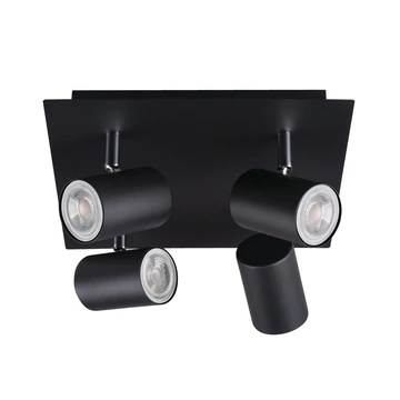 KANLUX EVALO EL-4O B-SR Fali-mennyezeti lámpatest, GU10, 4 x max 10W, PAR16, 265x265x120mm, fekete (35697)