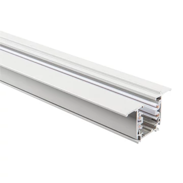 KANLUX TEAR N R-TR 2M-W Süllyesztett sín, vezetősín rendszer tartozék, 2000x58x36mm, IP20, fehér (35800)