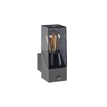 KANLUX LAVEN EL 28 SE-GR Kerti fali lámpatest, cserélhető fényforrású, E27, max 10W, 276x80x148mm, IP44, grafit (36547)