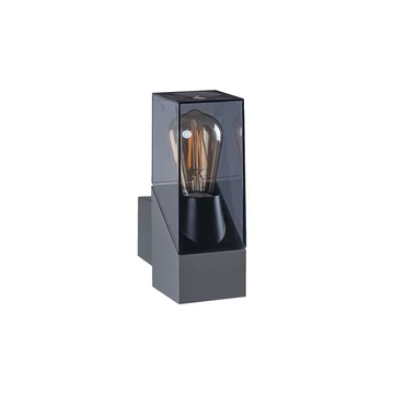 KANLUX LAVEN EL 25 GR Kerti fali lámpatest, cserélhető fényforrású, E27, max 10W, 250x80x135mm, IP44, grafit (36548)