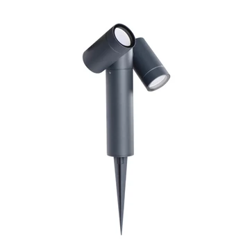 KANLUX USTI SP 2X7 GR Kerti leszúrható lámpa, cserélhető fényforrású, GU10, 2 x max 7W, PAR16 LED, 400x56x171mm, IP54, antracit (36560)