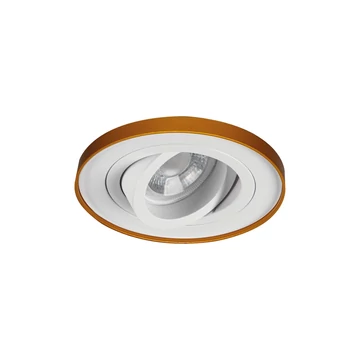 KANLUX TINY BORD DTO-W/G Dekorációs keret, Gx5,3/GU10, max 10W, Ø98x37mm, IP20, fehér / arany (37168)