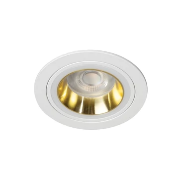 KANLUX FELINE DSO G/W Dekorációs keret, Gx5,3/GU10, max 10W, Ø90x25mm, IP20, arany / fehér (37254)