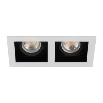 KANLUX ARET 2xDTL B/W Dekorációs keret, Gx5,3/GU10, 2 x max 10W, 185x100x40mm, IP20, fehér / fekete (38366)