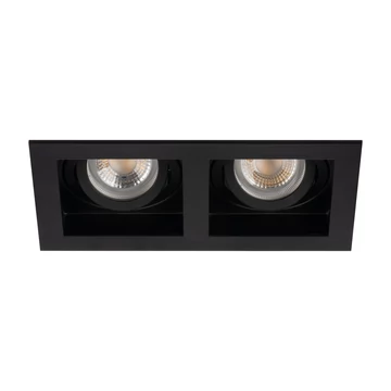 KANLUX ARET 2xDTL B/B Dekorációs keret, Gx5,3/GU10, 2 x max 10W, 185x100x40mm, IP20, fekete (38368)