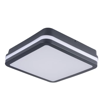 KANLUX BENO 12-18W CCT-L-SEG Mennyezeti LED lámpa, mikroh.mozgásé., 12/18W, 3000/3500/4000K, max 1630 / 1770 / 1750lm, 220x220x57mm, IP65, grafit (38788)