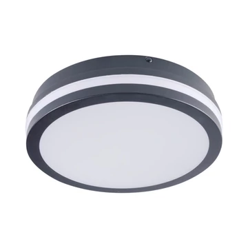 KANLUX BENO 12-18W CCT-O G Mennyezeti LED lámpa, 12/18W, 3000/3500/4000K, max 1610 / 1740 / 1740lm, Ø220x57mm, IP65, grafit (38789)