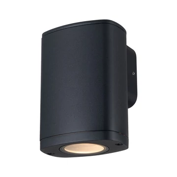 KANLUX ZEVI EL 1GU10 B Homlokzati lámpatest, GU10, max 10W, PAR16, 140x100x100mm, IP54, fekete (38880)